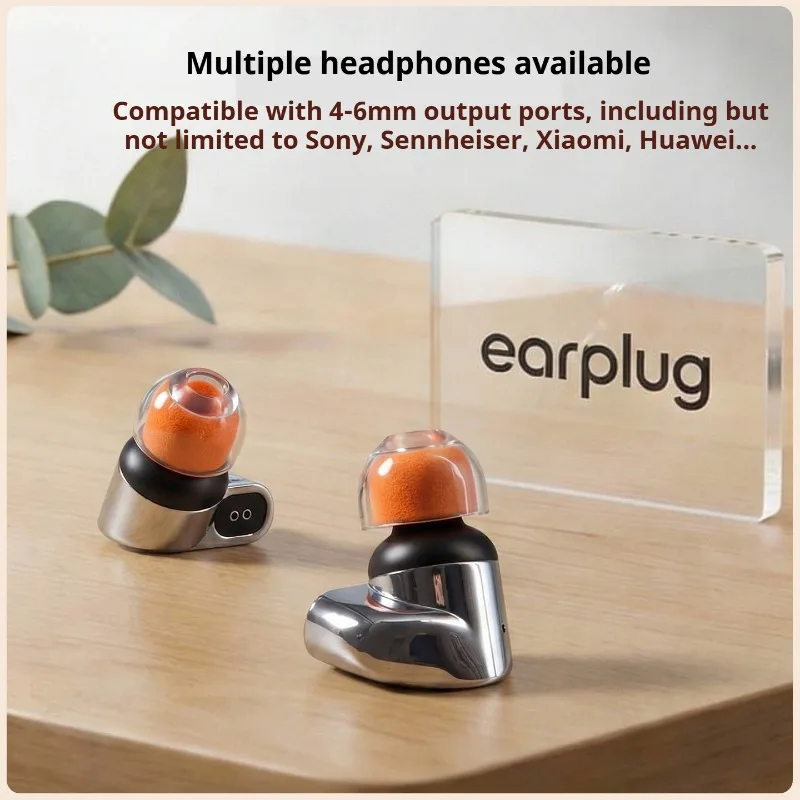 Liquid Silicone Sponge Ear Tips For Sony WF-1000XM6 Headphones Earbuds Noise-Canceling Orange Accessories for XM5/XM4 Ear Plugs view 5