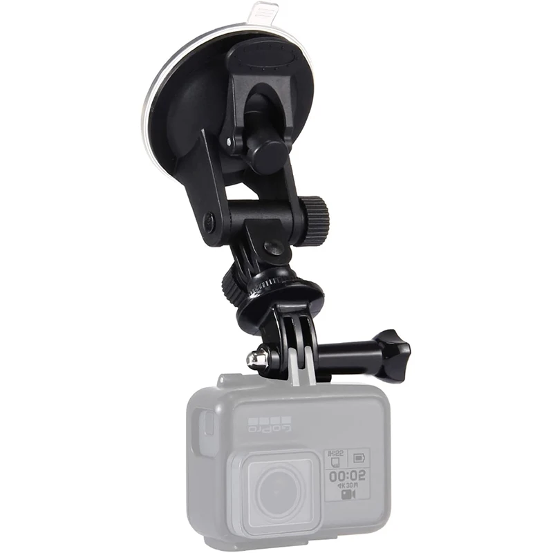 Suction Cup Camera Car Mount With Tripod Adapter and Phone Holder for GoPro Hero 12 11/10/9/8/7/6 Black DJI Osmo Action 3 4