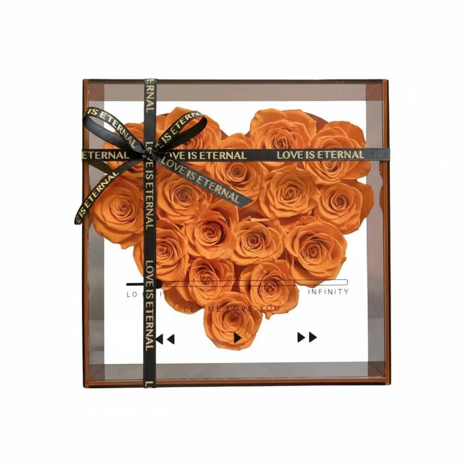 Enduring Floral Present Box Long Enduring Rose Arrangement Romantic Design Preserved Roses Heart-Shaped Box for Wife, Women,