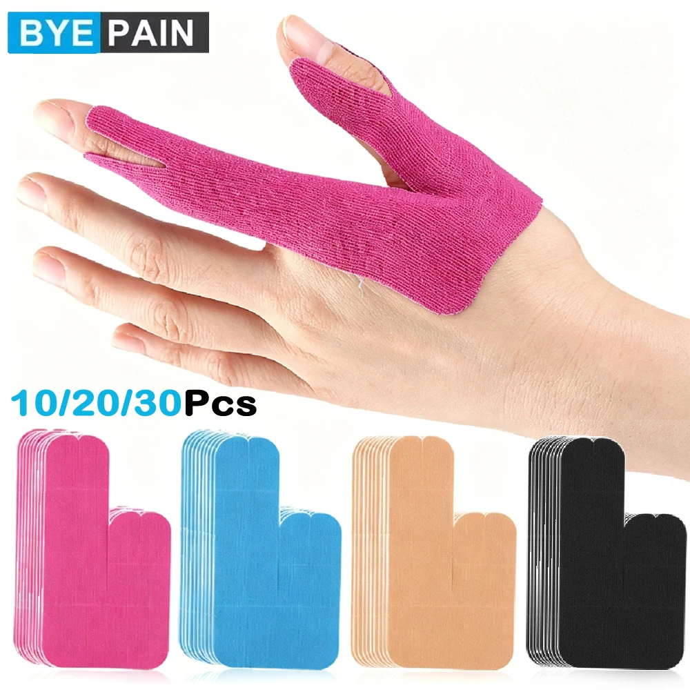 10/20/30PCS Precut Finger Kinesiology Athletic Tape, Breathable Stretch Thumb Compression Bandage, Finger Support Wrap