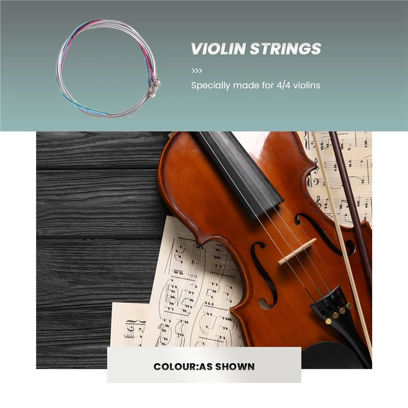 

B72A Набор струн для скрипки со стальным сердечником E A D G для полного размера 4/4