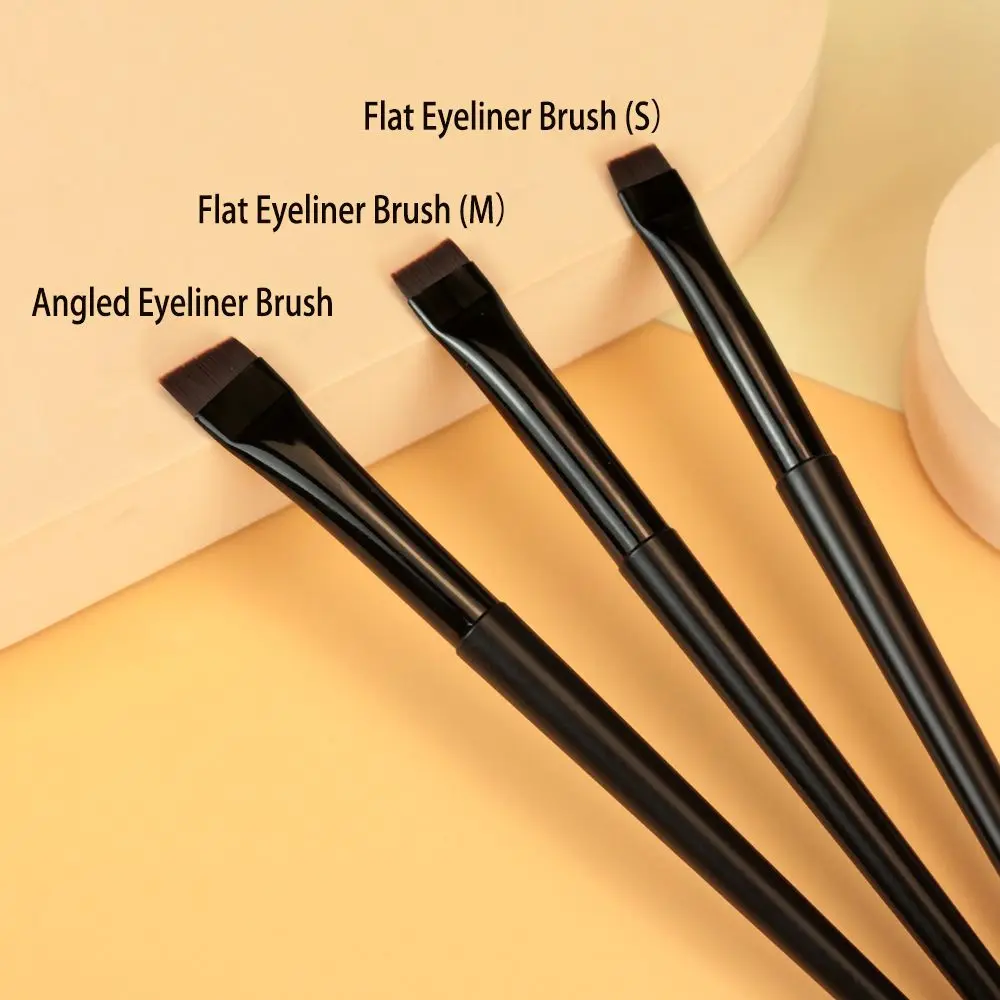 Beginners Eyeliner Brush Make-Up Tool Blade Make-Up Borstels Platte Wenkbrauw Borstel Wenkbrauw Haakse Fijne Eyeliner Borstels