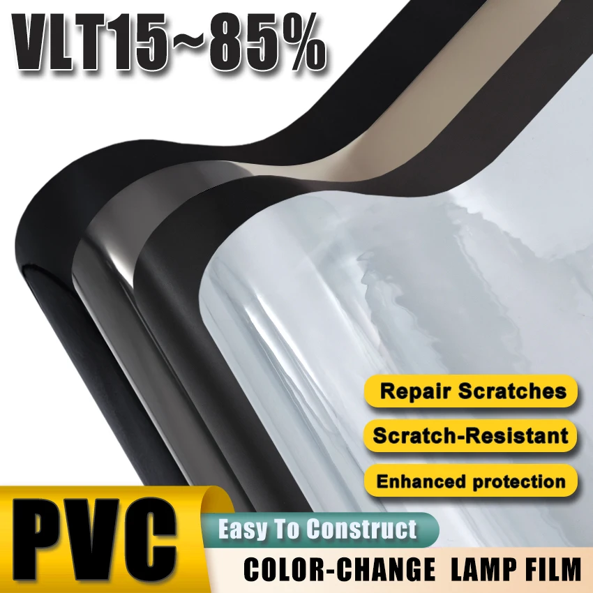 Car Headlight Taillight Tint Vinyl Film Sticker Scratch Resistant Fog Light Wrap Cover Auto Body Tuning Accessories