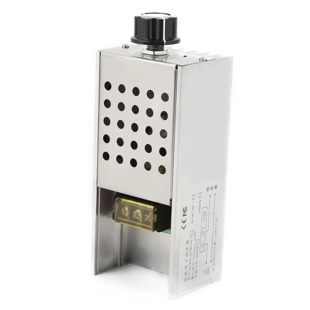 6000W SCR Electric Voltage Regulator BTA41600B AC 220V Motor Speed Controller High Power Precision Thermostat