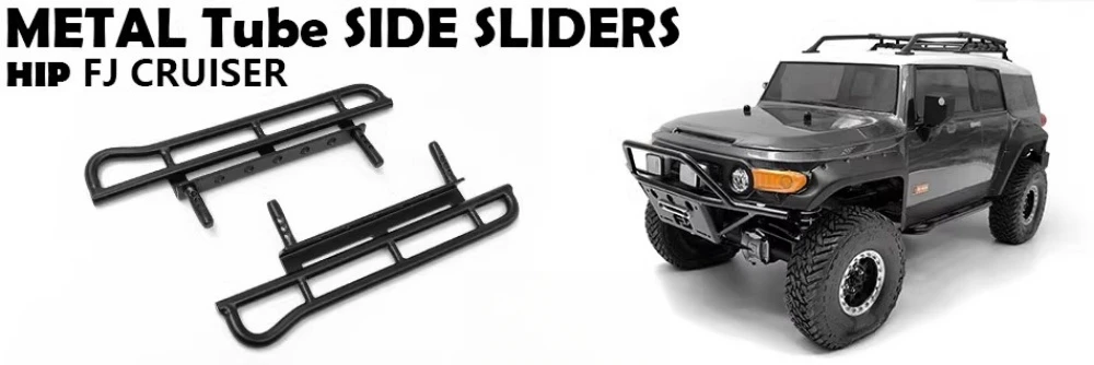 1/10 Crawler Truck Metal Side Sliders fit Hpi Racing FJ Cruiser RC Car 1 10 Remote Control toy