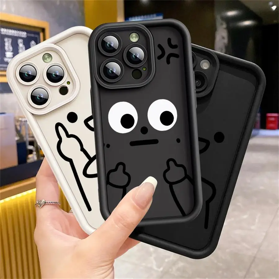 حافظة لهاتف آيفون 17 اير 13 12 11 برو ماكس 15 16 14 بلس 16e XR XS ماكس غطاء ناعم مضحك كارتون ماتشمان