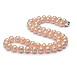 Natural Freshwater Pearl Pink Necklace Elegant Women‘S Choker 925 Sterling Silver Luxury Jewelry Aaa Quality Wedding For Bride