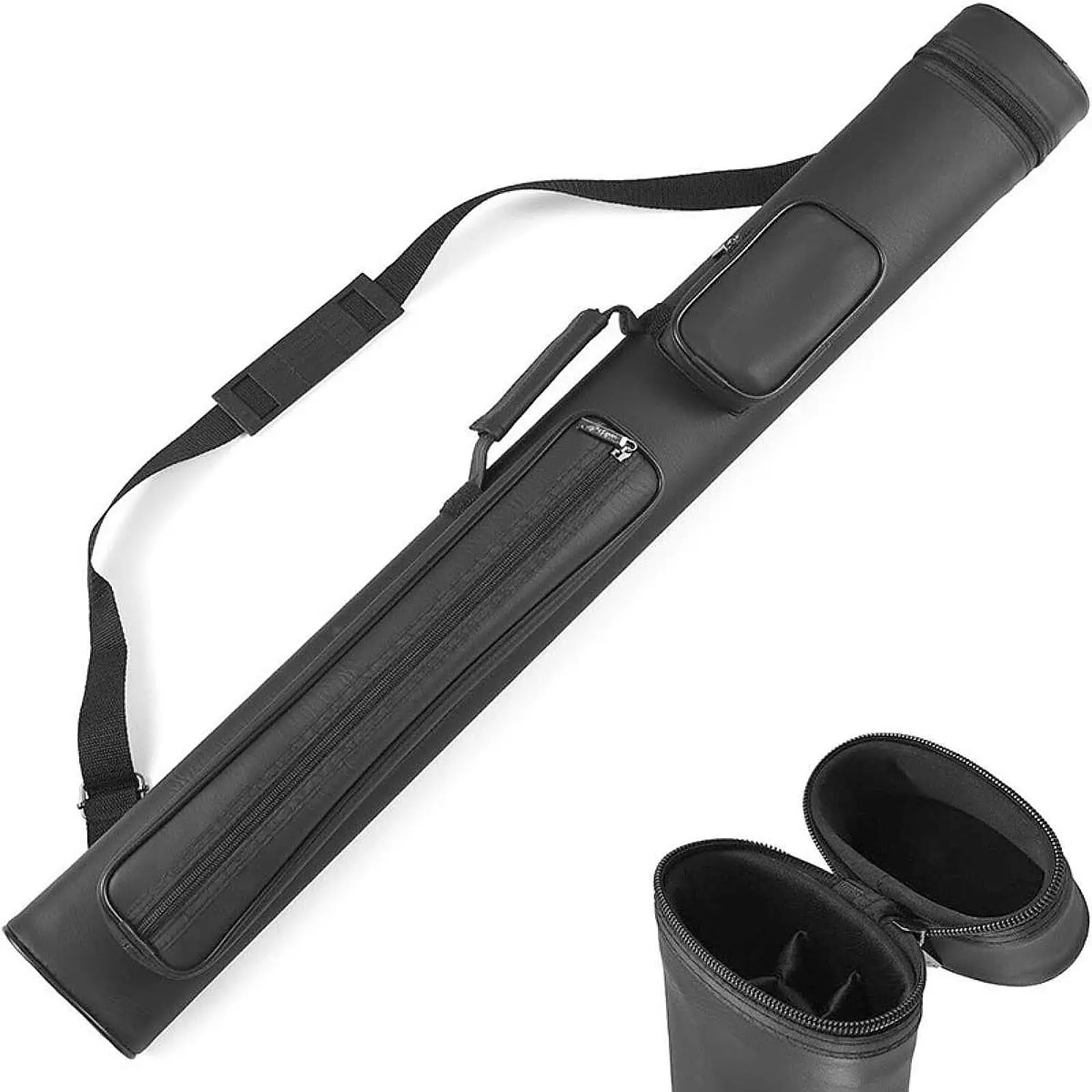 

Billiard Pool Cue Case Billiard Pool Cue Bag PU Leather Equipment Organizing