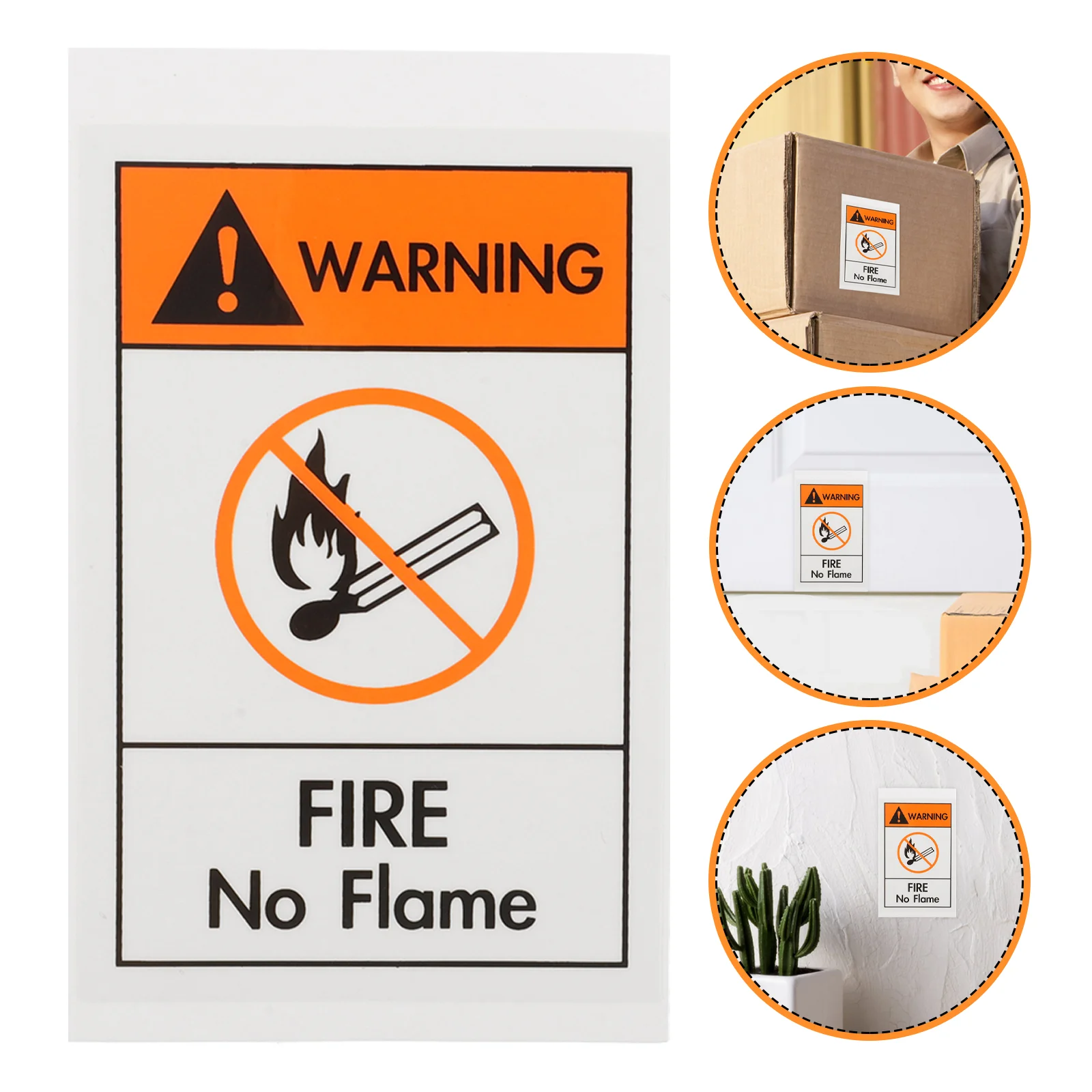 Stickers Pyrotechnic Safety Signs Nail Caution Decal Label Pet Film Warning Decals