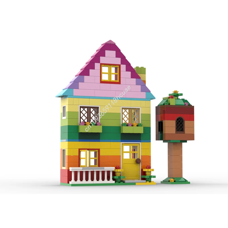 

254 шт. MOC Дом и елочный домик Классический Hands On Family Inspires Общая творчество и веселая семья Рождественский подарок Строительный блок