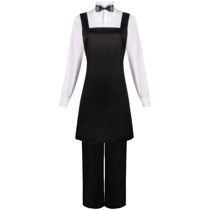Kobeni Higashiyama Cosplay Costume Anime Chainsaw Man Season 2 Black Wig Hairpins Waiter Waitress Uniform Devil Hunter Ou YTc;3.