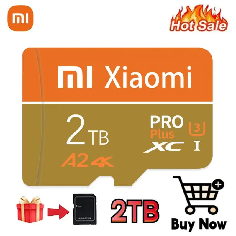 Xiaomi Full HD Cartão de Memória, Micro TF Mini SD Card, Cartão de Memória Flash para Telefone e Computador, U3 V30, 4K, 512GB, 256GB, 128GB, 64GB, 32GB