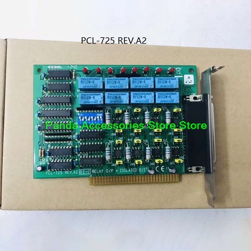 PCL-725 REV. A2  For Advantech Data Acquisition Card ISA Bus 8-way Relay Output  I / O Card Before Shipment Perfect Test