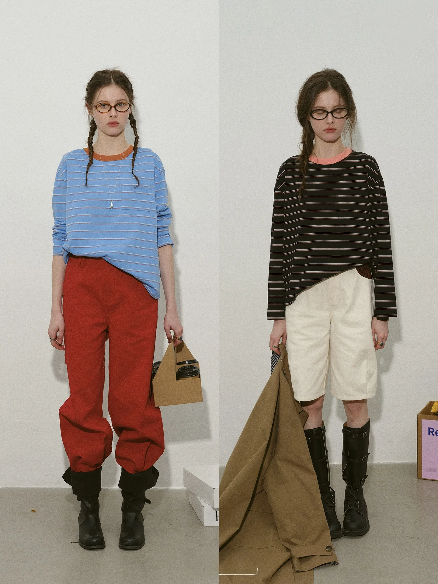 

Новая женская футболка Relez Spring из чистого хлопка в полоску с цветными блоками, круглым вырезом и длинным рукавом, повседневная, свободного кроя, модная базовая модель