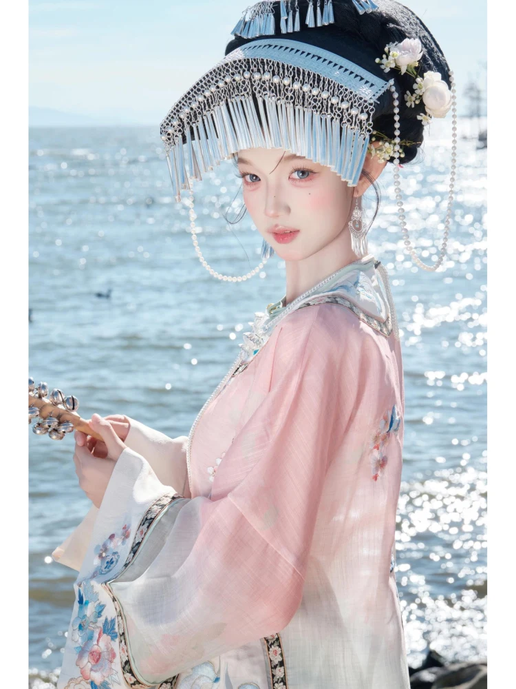 

New Ethnic Minori Nationali Costume for Studio Photoaphy Teenage Girl Travel Photoaphy Ethnic Sle Sea View Photo...
