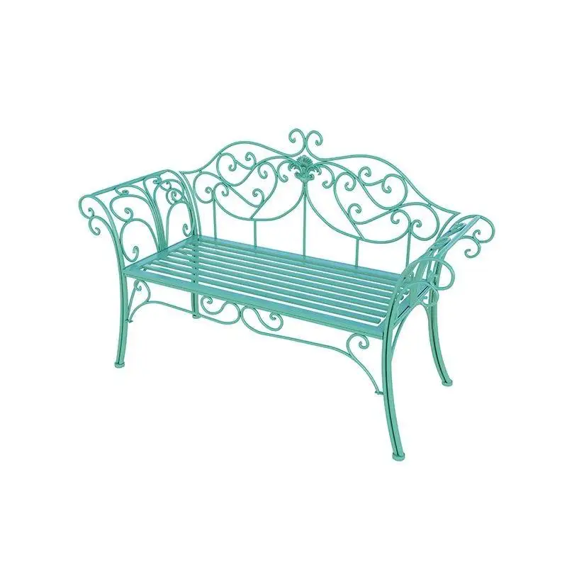 

European iron outdoor milk tea shop, metal table and chairs, roof, open-air courtyard, garden, leisure balcony