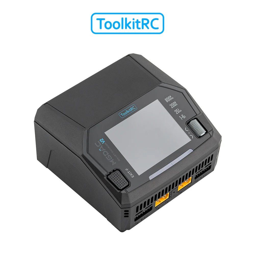 

Интеллектуальное зарядное устройство ToolkitRC M6DAC V2, двухканальное, AC 200W, DC 800W, 16A, для литиевых аккумуляторов 1S 2S 3S 4S 5S 6S LiHV Lipo, PD65W