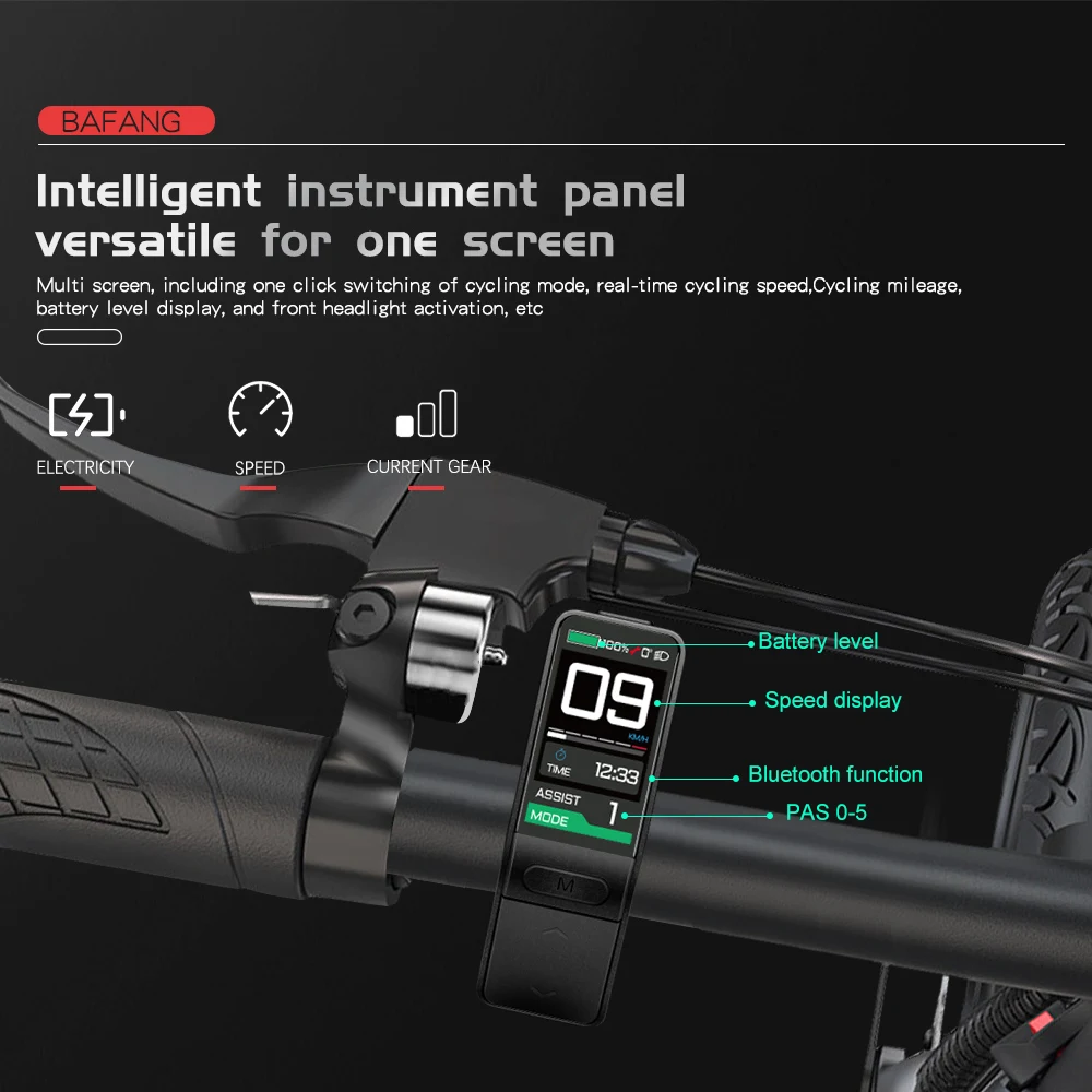 BAFANG Mini SW102T Display LCD 24V 36V 48V Ebike schermo LCD intelligente 5pin femmina impermeabile per accessori motore centrale Bafang