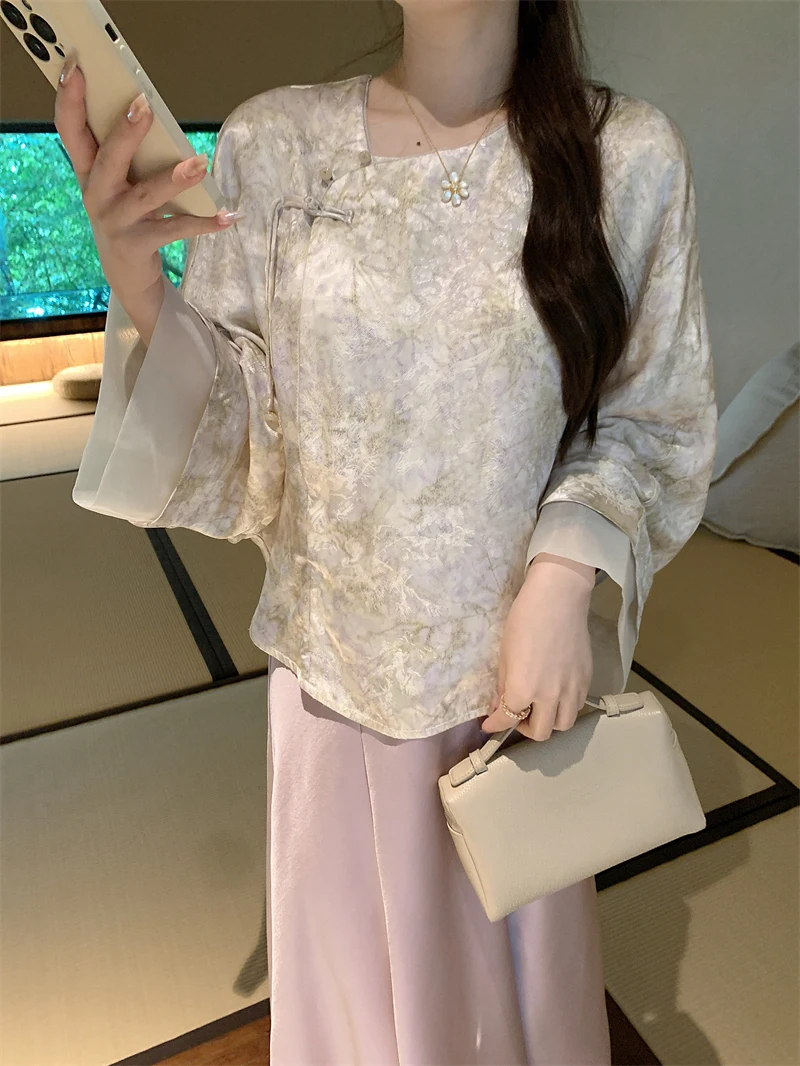 

Outsider 2025 Spring Summer New Arrival National Sle Top Ele New Chinese Sle Small irt Women's Premium irt
