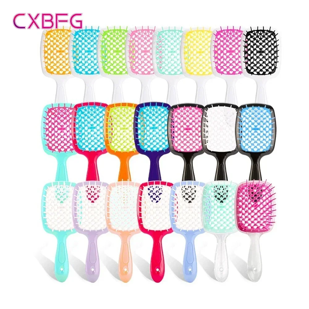 Tangled Hair Comb Detangling Hair Brush Massage Combs Barber Comb Hollow Out Wet Curly Hair Brushes Salon Hair Styling Tools