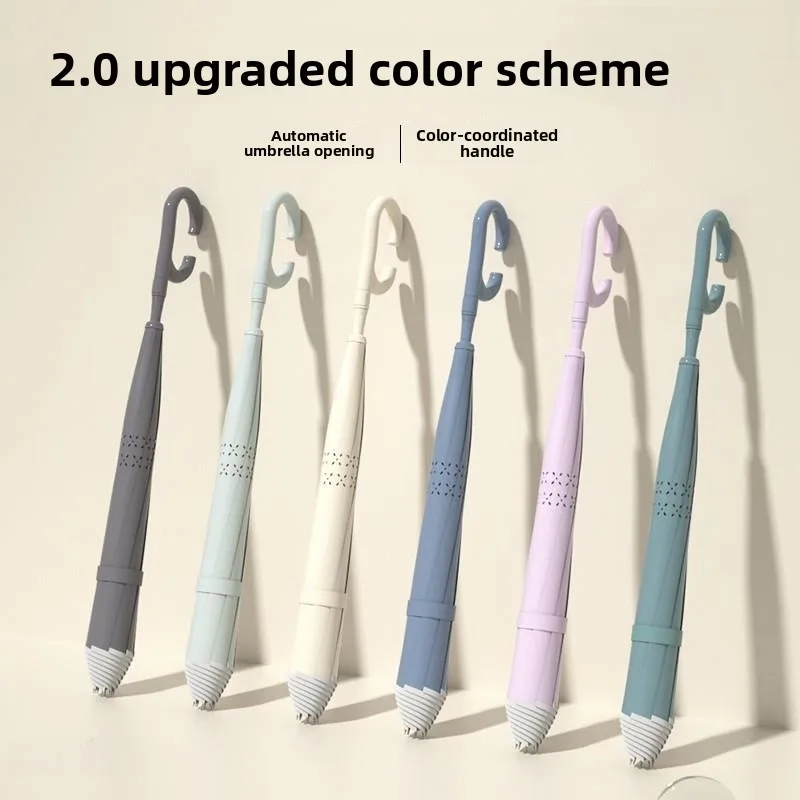 

Двухслойный зонт с длинной ручкой, автоматический, двусторонний, унисекс, большой размер, ветрозащитный, для защиты от дождя и солнца, специально для тяжелых условий.