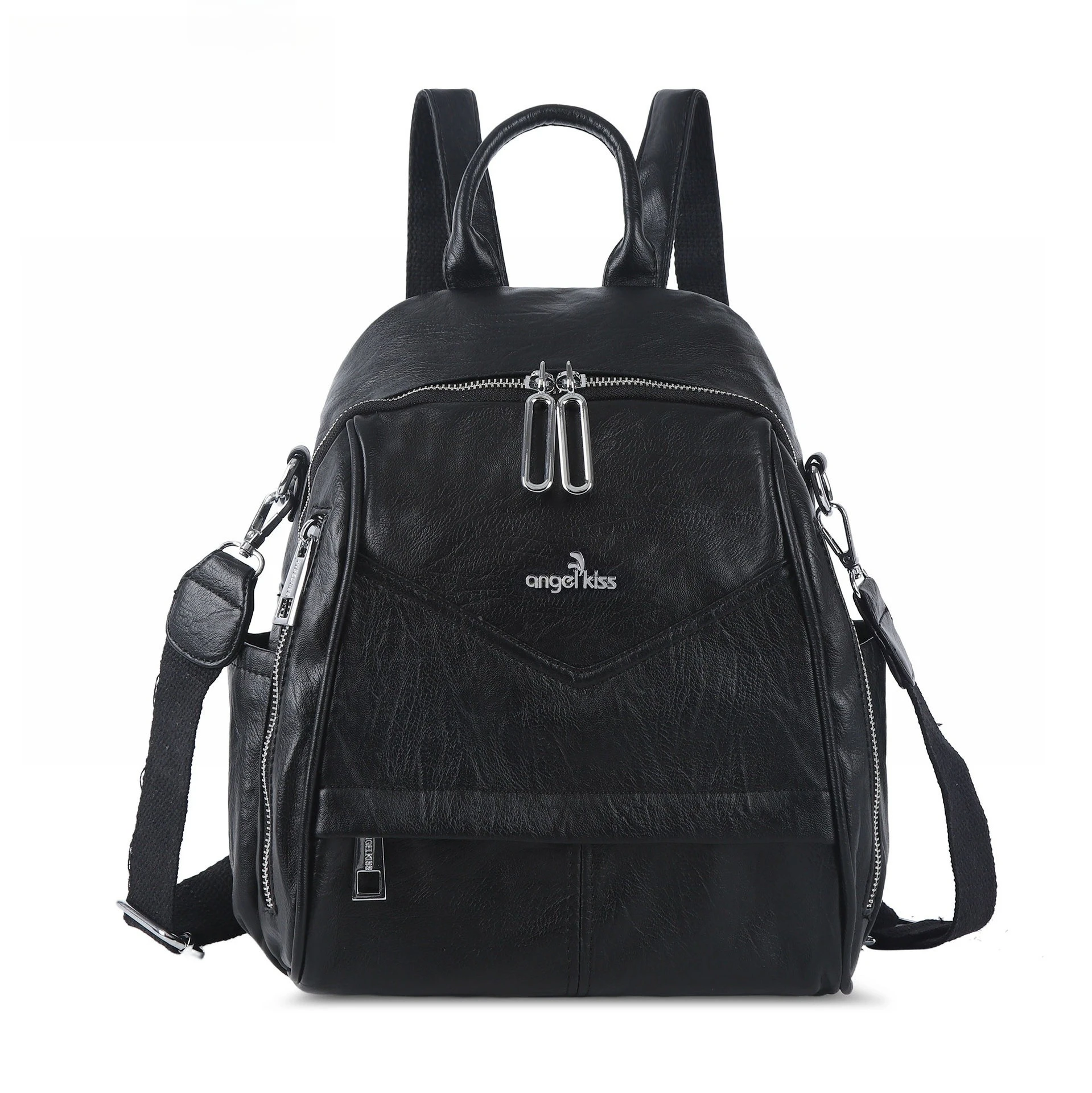 

Backpack Women's School Bag Large Backpack Solid Color Student Multi-pocket Fashion Travel Large School Backpack