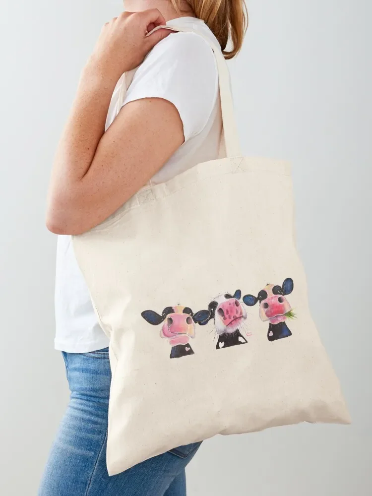 CoW PRiNT ' THe NoSeY CoWS ' by Shirley MacArthur Tote Bag Shopping bags canvas bags tote bag custom