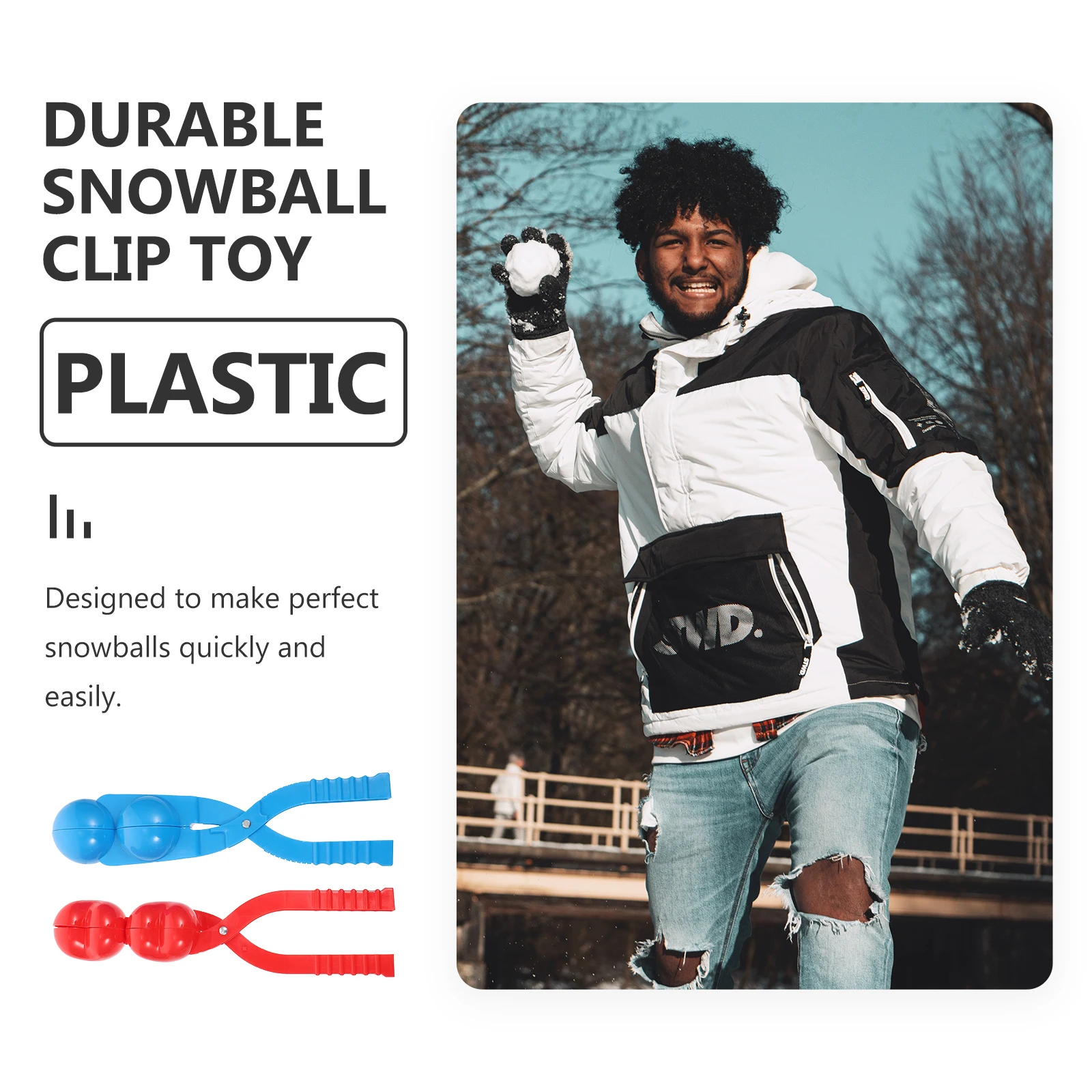 Jouet d'hiver à Clip en plastique pour enfants, 2 pièces, fabricant en forme de cœur, jeu amusant en plein air, outils de sable de plage