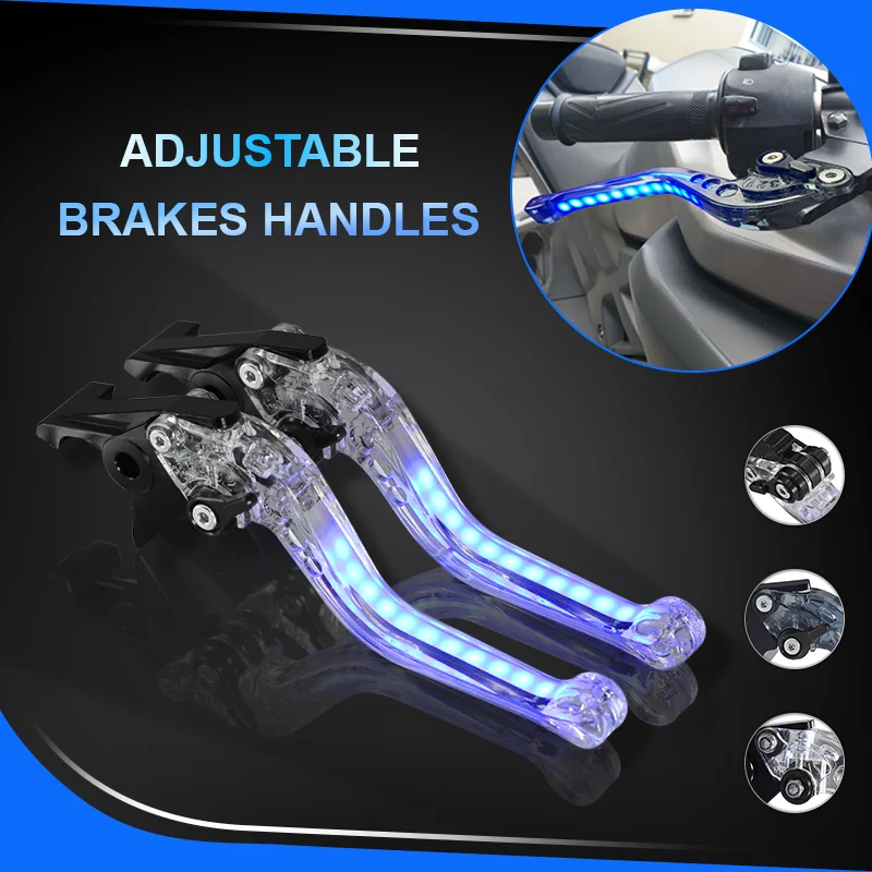 For DOWNTOWN125 200 300 350 EXCITING250 300 500 400 Motorcycle Light Up Signal Turn Light Adjustable Brakes Clutch Lever Handles