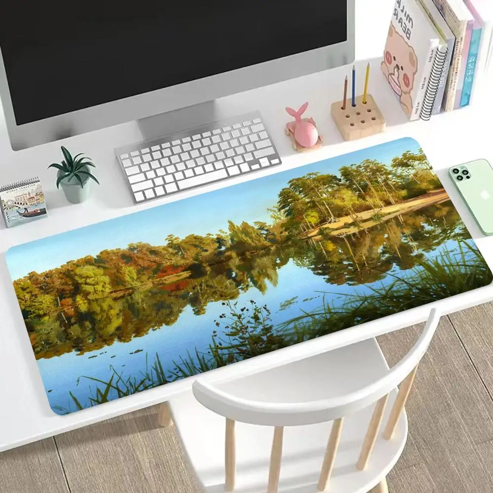 

Reflections Of Scenery Illustration Mouse Pad HD Mousepad Pad Extended Gaming Keyboard LargeMousepad 90x40cm XXL Gamer Mousepad