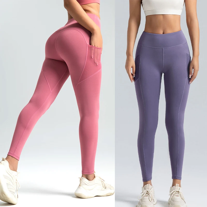 Nuovi Pantaloni Sportivi da Donna 2026, Leggings Aderenti per Fitness e Corsa, Pantaloni Yoga a Vita Alta Modellanti, Leggings con Tasche