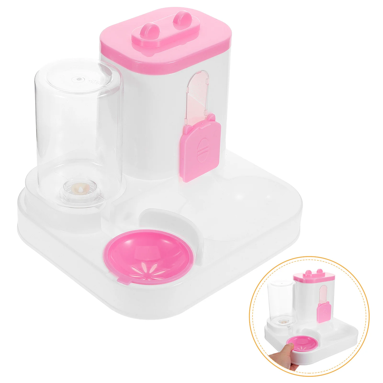 

Automatic Cat Feeder and Water Dispenser 2 in 1 Dual Function Pet Food Bowl Large Capacity Smart Feeding Station for Cats Dogs