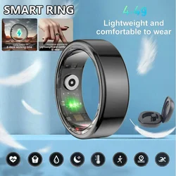 For HUAWEI XIAOMI Men Smart Ring Military Grade Titanium Steel Shell Health Monitoring IP68 & 3ATM Waterproof Multi-sport Modes