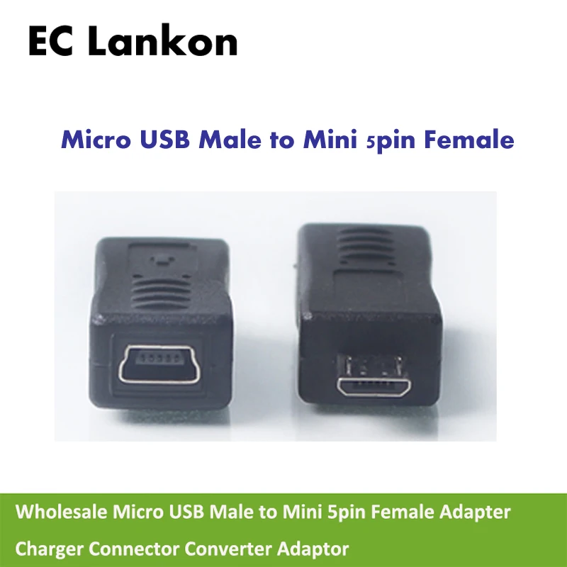 

Wholesale phone Micro USB Male to Mini 5pin Female Adapter Charger Connector Converter Adaptor