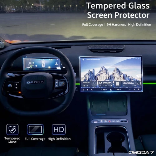 Película protectora de pantalla de vidrio templado para OMODA 7 C7 2025 2026 15,6 pulgadas centro de navegación GPS para coche táctil y instrumento de 8,8 pulgadas