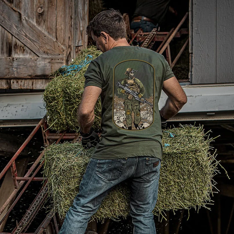 2026 Hardman Club Military Style Jungle Suicide Squad Theme Printed Short-Sleeved T-Shirt for Men Outdoor T-Shirt Breathable