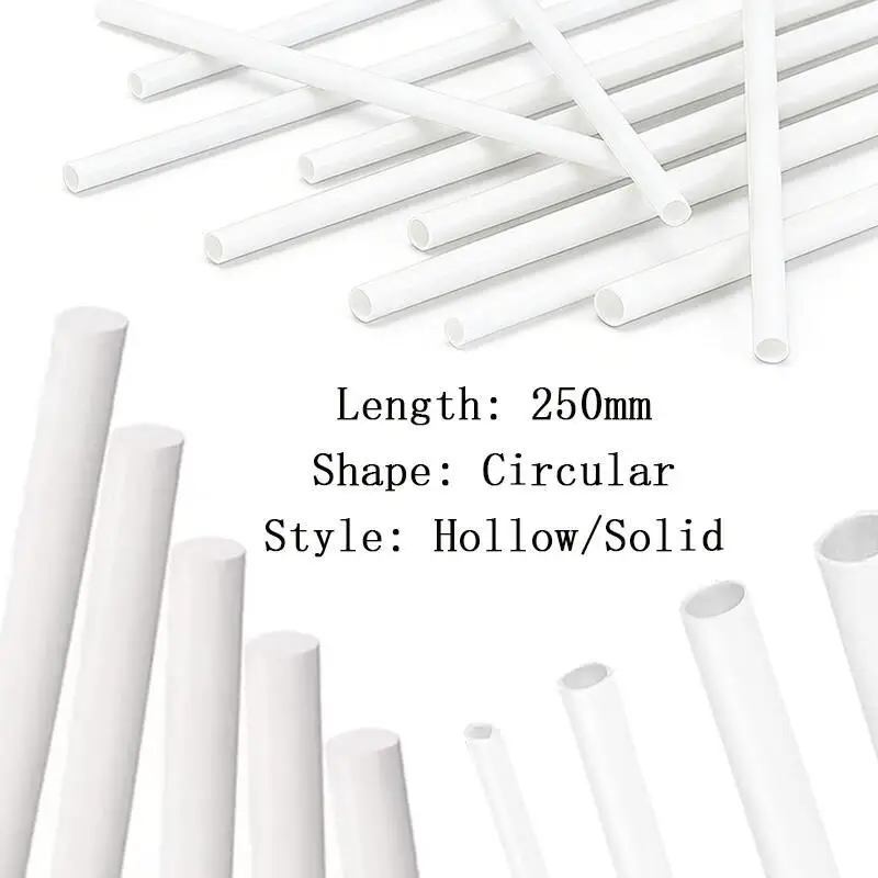 5-50Pc ABS Round Tube Plastic Tube/Rod Diameter 0.5/1/1.5/2/2.5/3/4/5/6/8/10/15mmDIY Handmade Sand Table Material Model Building