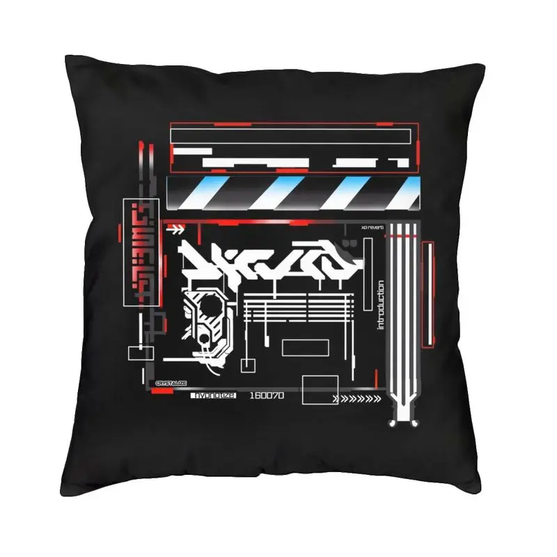 

Японский чехол для подушки Tokyo Techwear 40x40, домашний декоративный принт, уличная одежда Future Tech, двусторонняя подушка для автомобиля