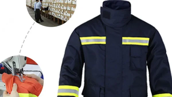 Flame resistance suit rescue uniform fire fighter uniform with balaclava hood