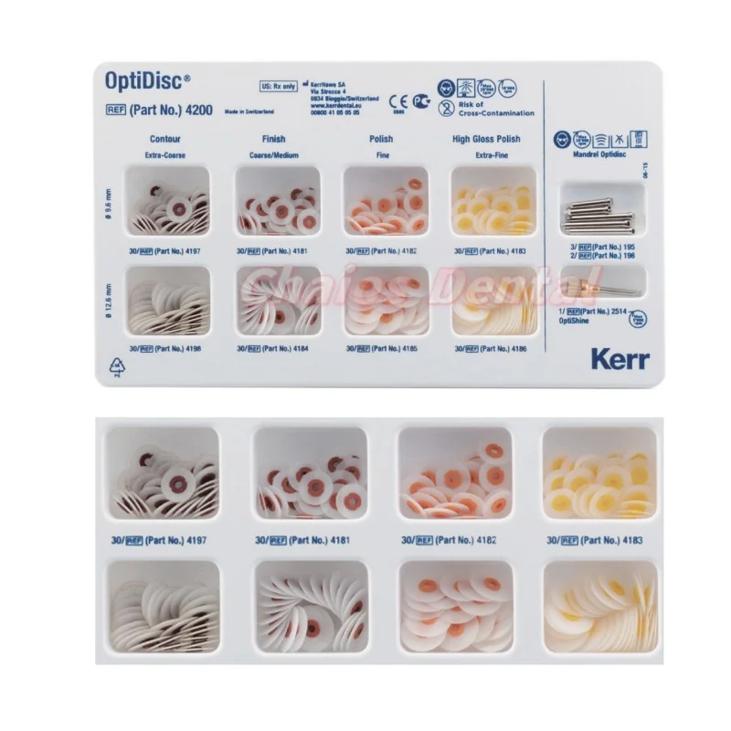 1 Set Dental Kerr Hawe OptiDisc Finishing and Polishing Discs Set NO.4200  for Dental Composite Resin Polishing Grinding