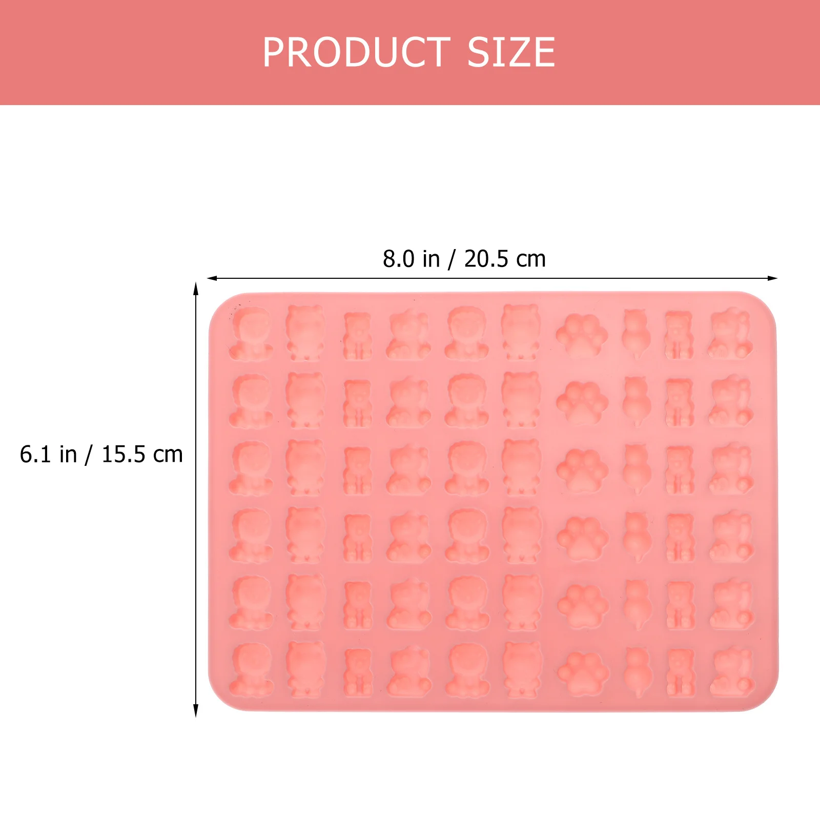 

Silicone Candy Mold Cartoon Design Heat Resistant Safe for Baking Cake Cupcake Chocolate Decoration DIY Mold