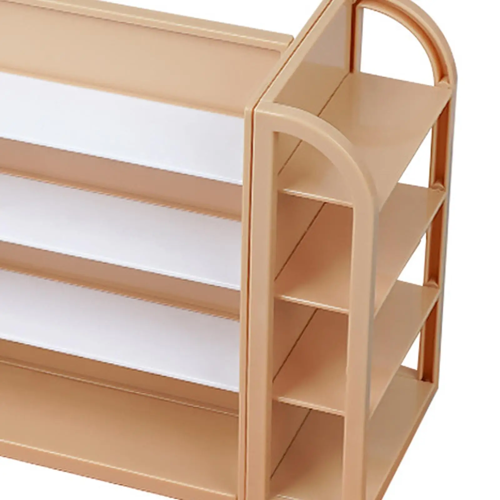 أثاث مصغر لبيت الدمى، أرفف سوبر ماركت مصغرة لبيت الدمى، كاكي #2