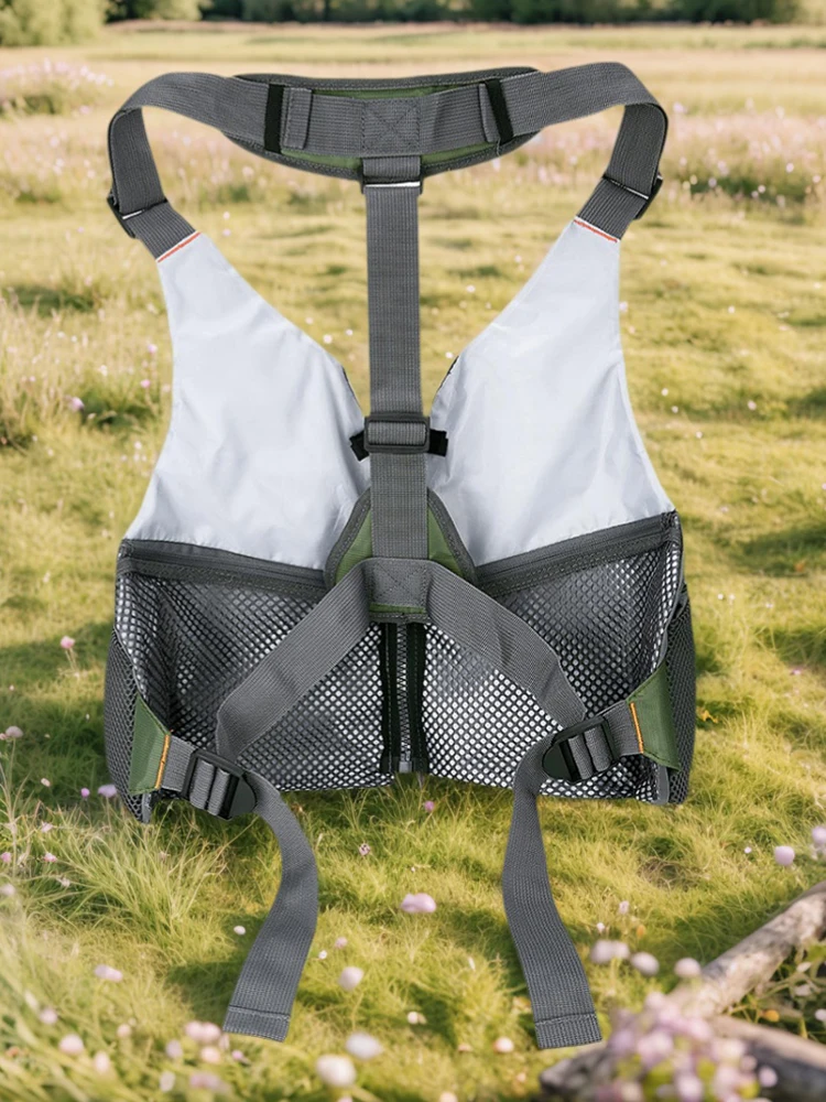 

Удобная куртка для рыбалки с несколькими карманами, ткань Оксфорд, рыболовный жилет, дышащий регулируемый жилет для морской рыбалки для катания на лодках, каякинга