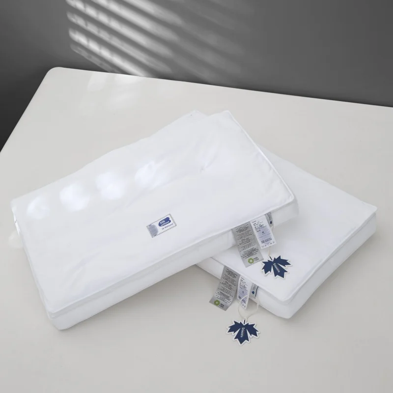Maulbeerseidenkissen zum Schlafen, natürliche Seidenfüllung, weißer Gongsatin, Anti-Milben, weiche Gesundheitspflege-Bettwäsche, Hotel-Nackenkissen