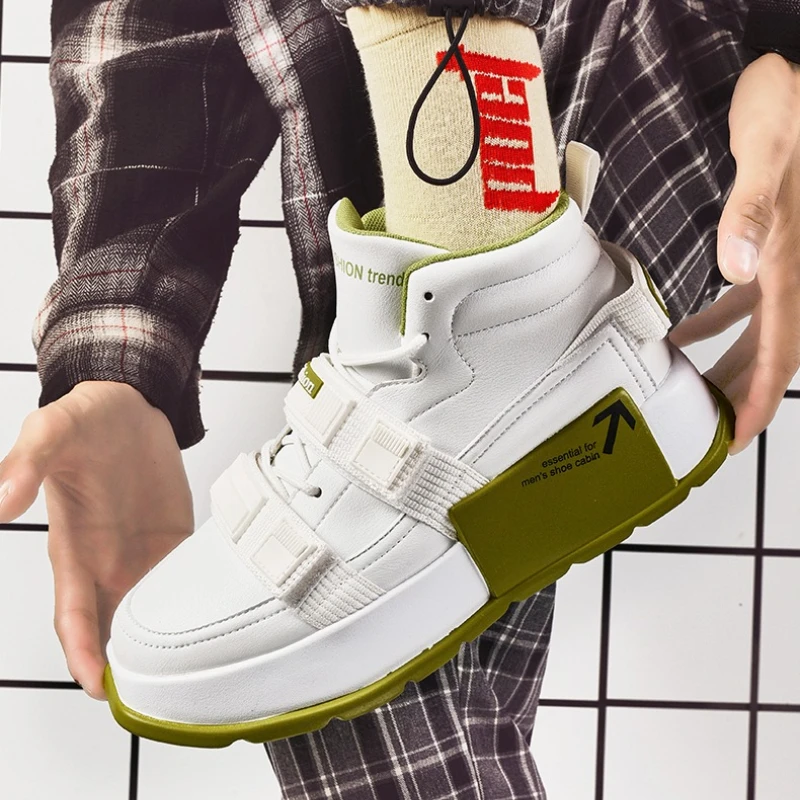 

Casual Sports Shoes for Men Multi-color Flat Mid-top Design Fashionable Versatile Suitable for All Seasons Spring Model Sneakers