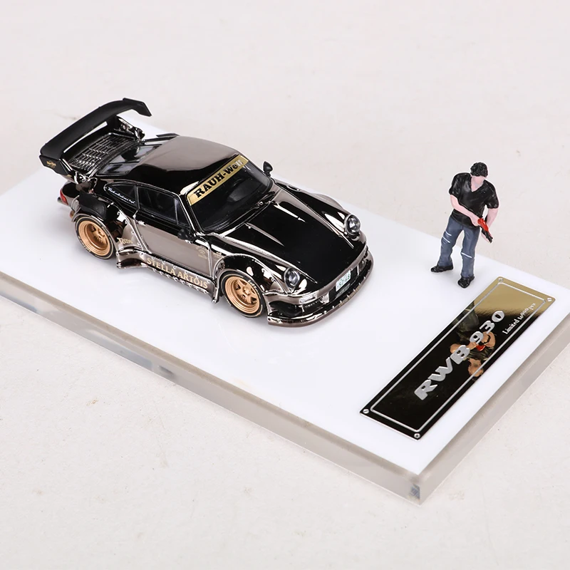 Star Model 1:64 RWB930 Electroplating Black Alloy Model Car