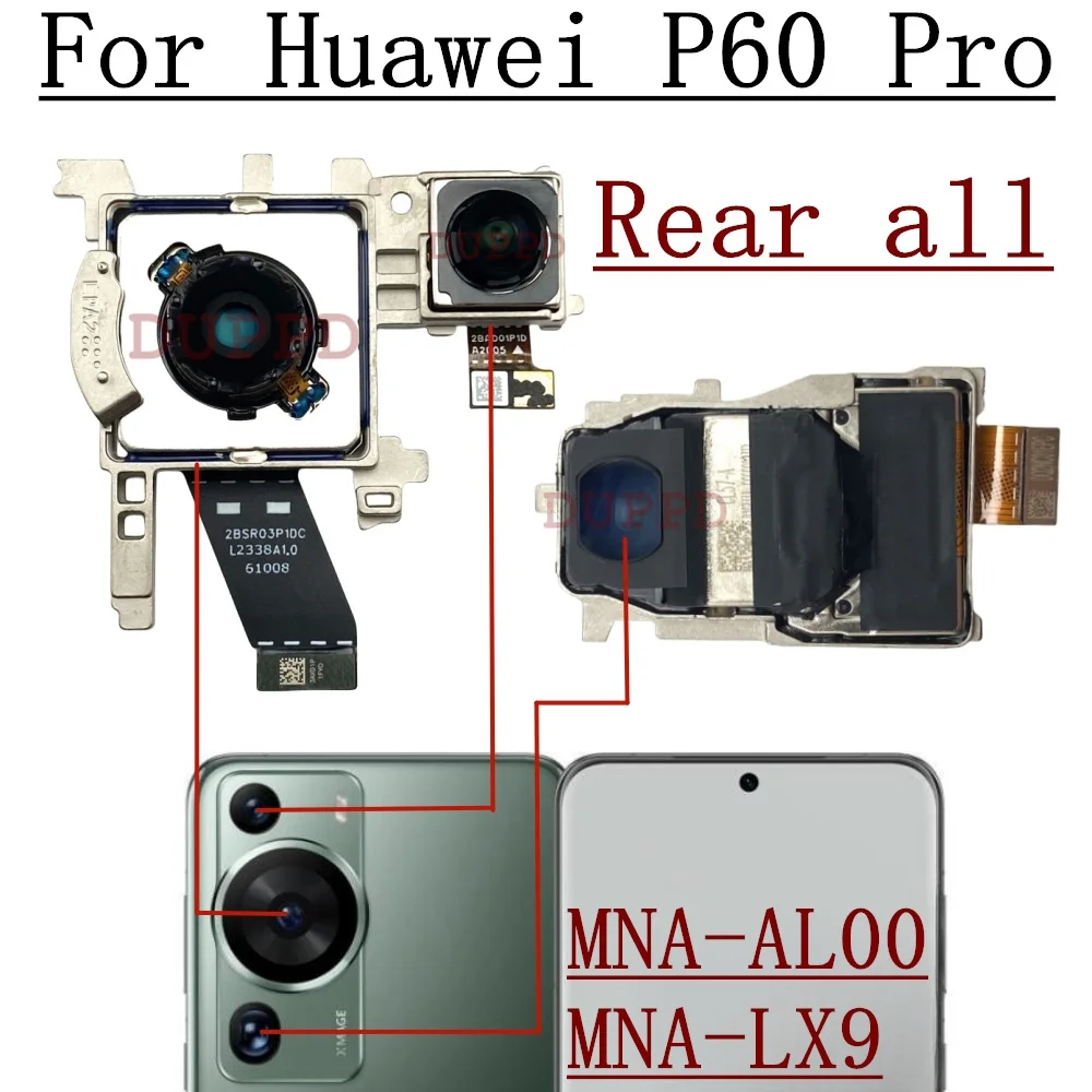 Original For Huawei P60 Pro P60Pro Front Rear View Back Camera Frontal Main Facing Small Camera Module Flex Replacement Part