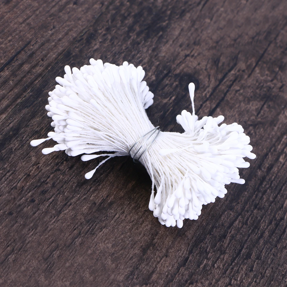 

400pcs Flower Artificial Pearlized Double-Ended For Flower Making Scrapbook Decoration Gift Party Favor White Floral