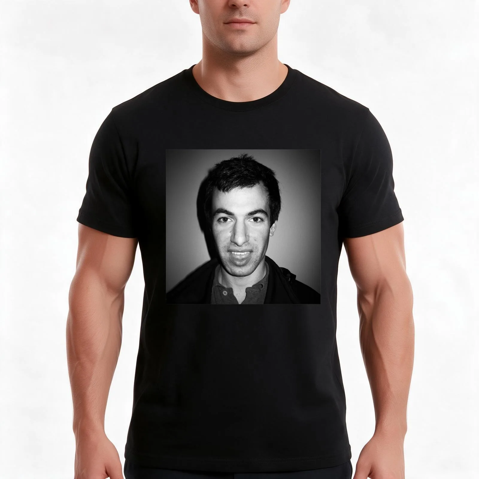 Nathan Fielder. T-Shirt, Summer Casual Cotton Tee, Oversized Streetwear Tops, Vintage Graphic Print, Loose Fit Short Sleeve
