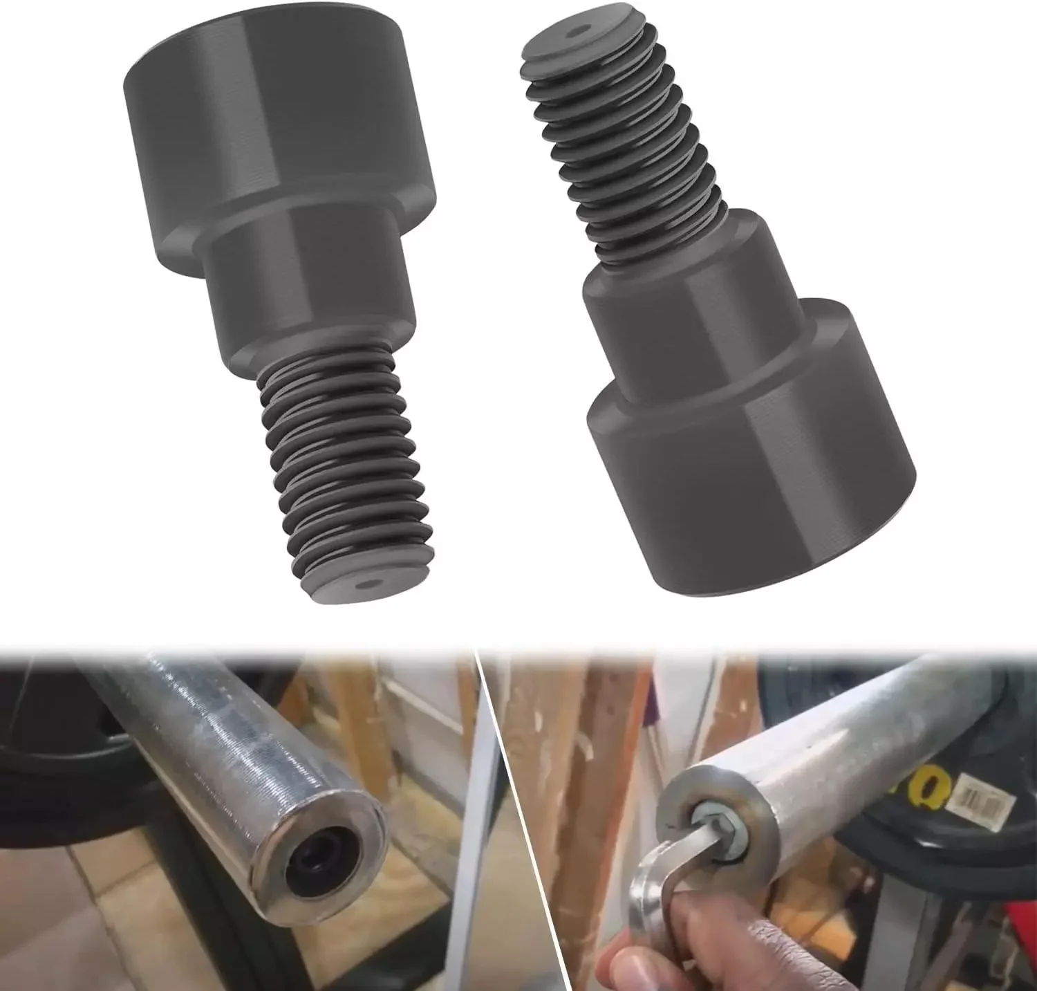 TM Hex Bolts perfectos para barras olímpicas, barras rizadas, barras para tríceps, barras para mancuernas (paquete de 2)